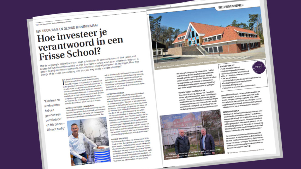 Hoe investeer je verantwoord in een Frisse School? - artikel in Schooldomein